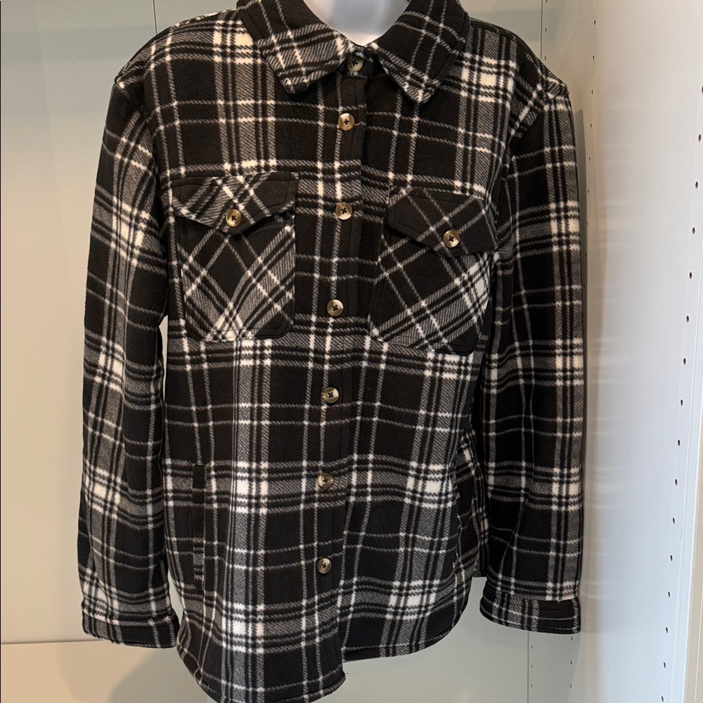 Black and White Plaid Jacket